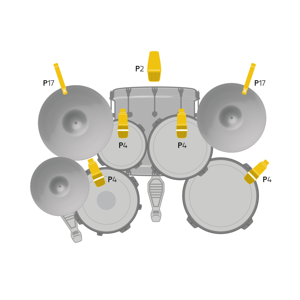 DRUM SET SESSION I Kit de 7 Micrófonos Para Batería AKG - Imagen 2