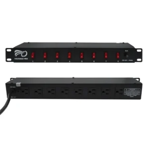 MIC-337 Swichera Luces 8 Tomas con Swiche - 15 Amperios - 1800W - Metálica - VoltiMax.