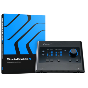 QUANTUM ES 4 Interfaz de Audio USB-C 4X4, 24 bits/192 kHz, con preamplificadores de micrófono MAX-HDOUT y STUDIO ONE PRO PRESONUS.