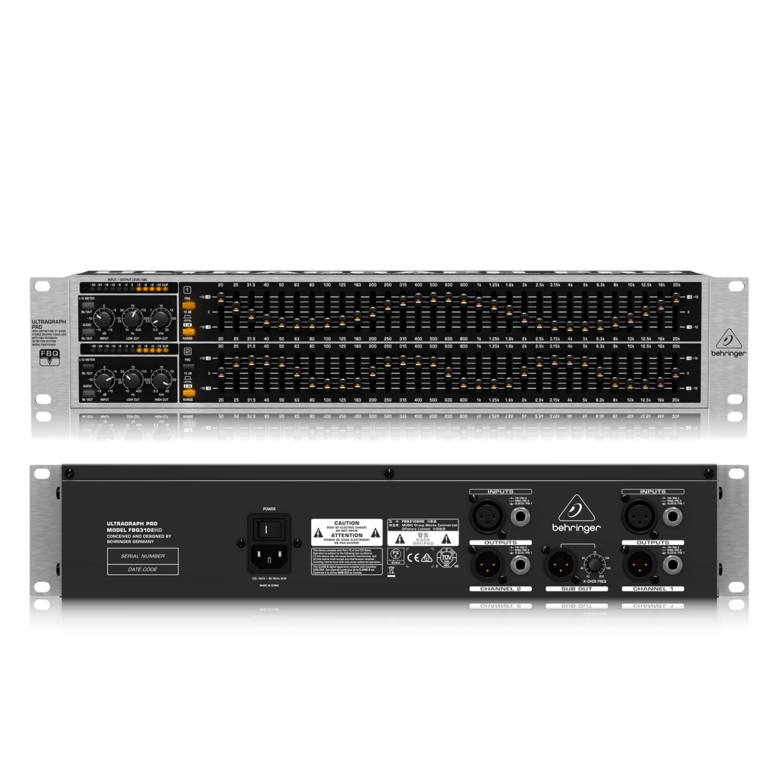 FBQ3102HD Ecualizador de 31 Bandas Stereo Behringer Audiocustom