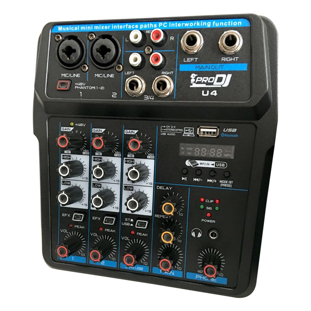 U4 Mixer Analogo USB Bluetooth Prodj