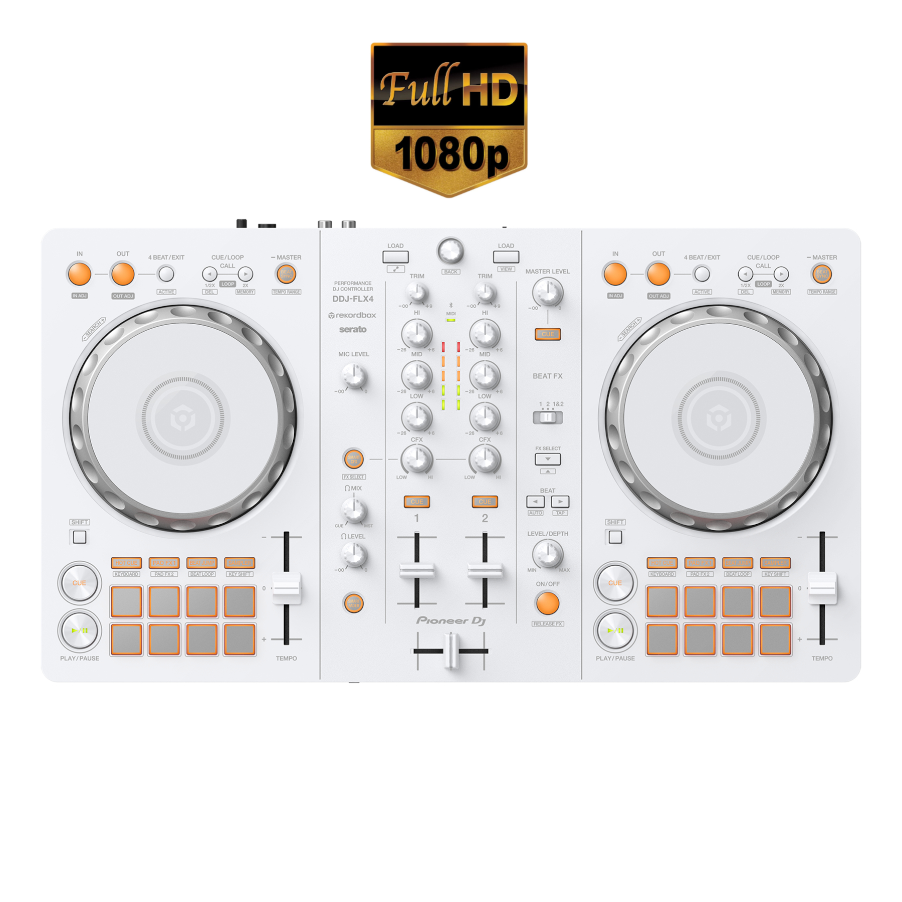 DDJ-FLX4-W Controlador Dj 2 Canales para Recorbox y Serato - Versión Blanca Pioneer. - Imagen 2