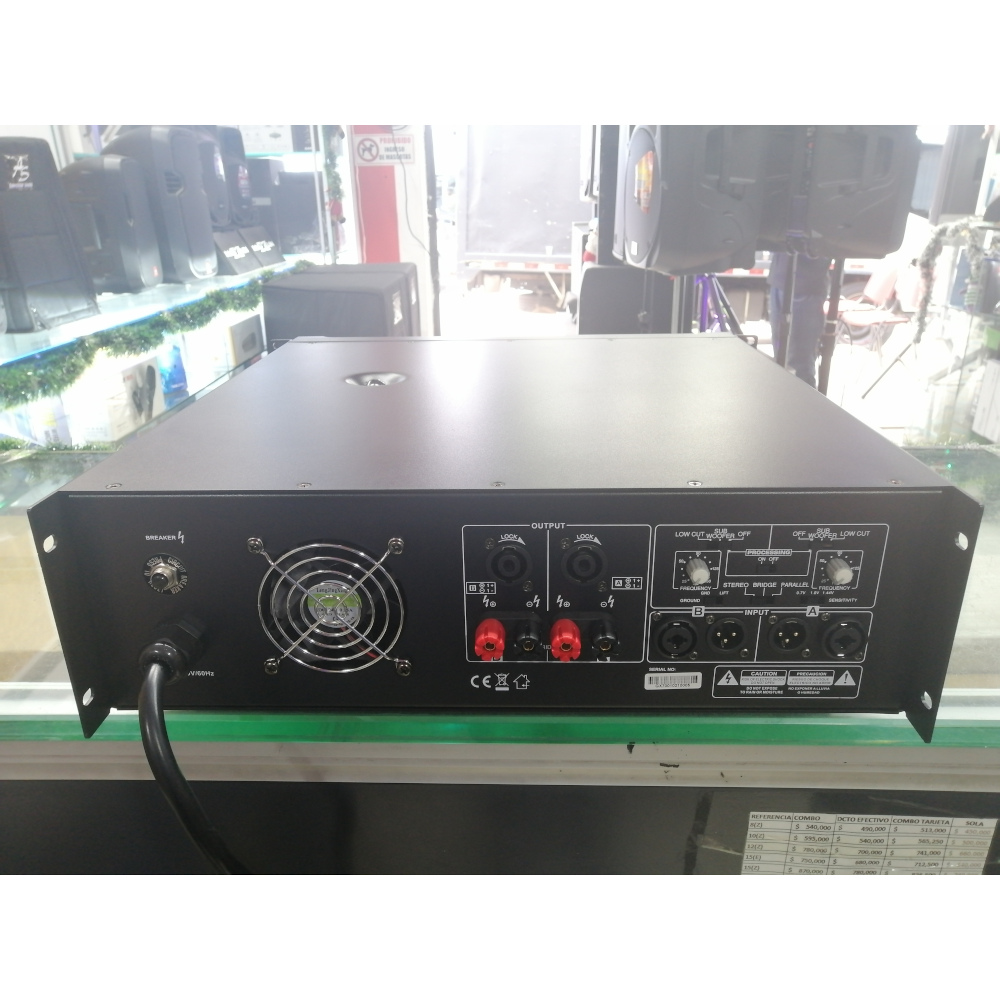 Amplificador de sonido PROAUDIO GX1000