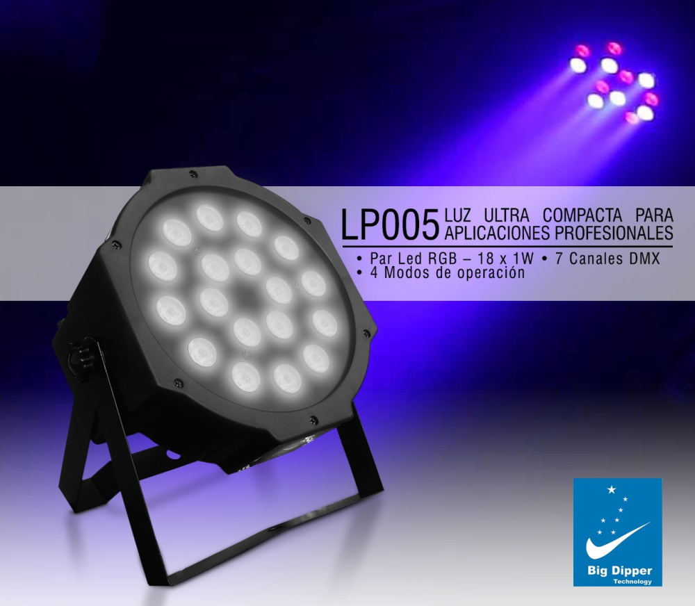 LP005 Par Led para Iluminacion de Escenarios Big Dipper - Imagen 4