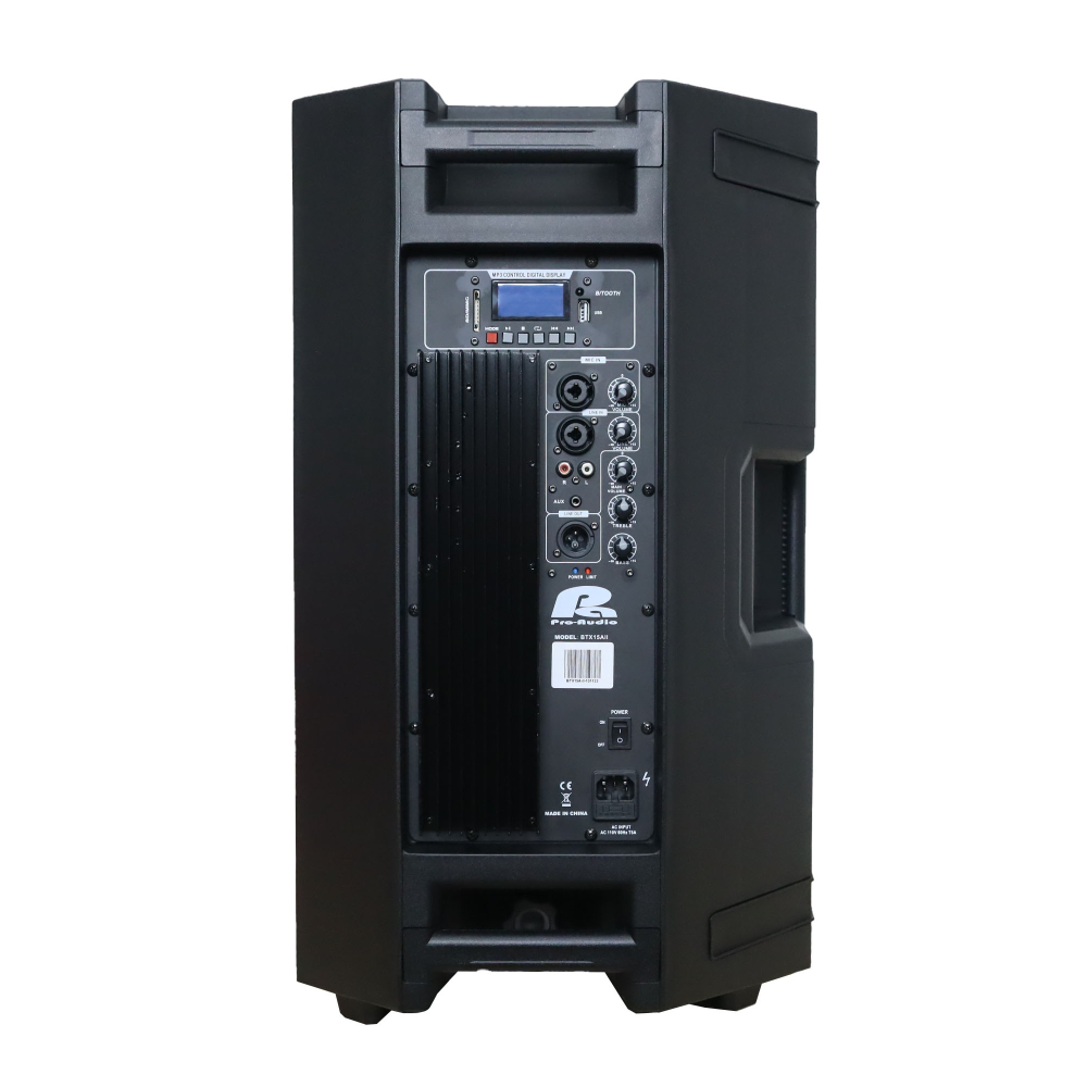 BTX15AII Cabina Activa 15" 350W RMS MP3 - BT - FM -EQ 97 dB PA PRO AUDIO. - Imagen 2