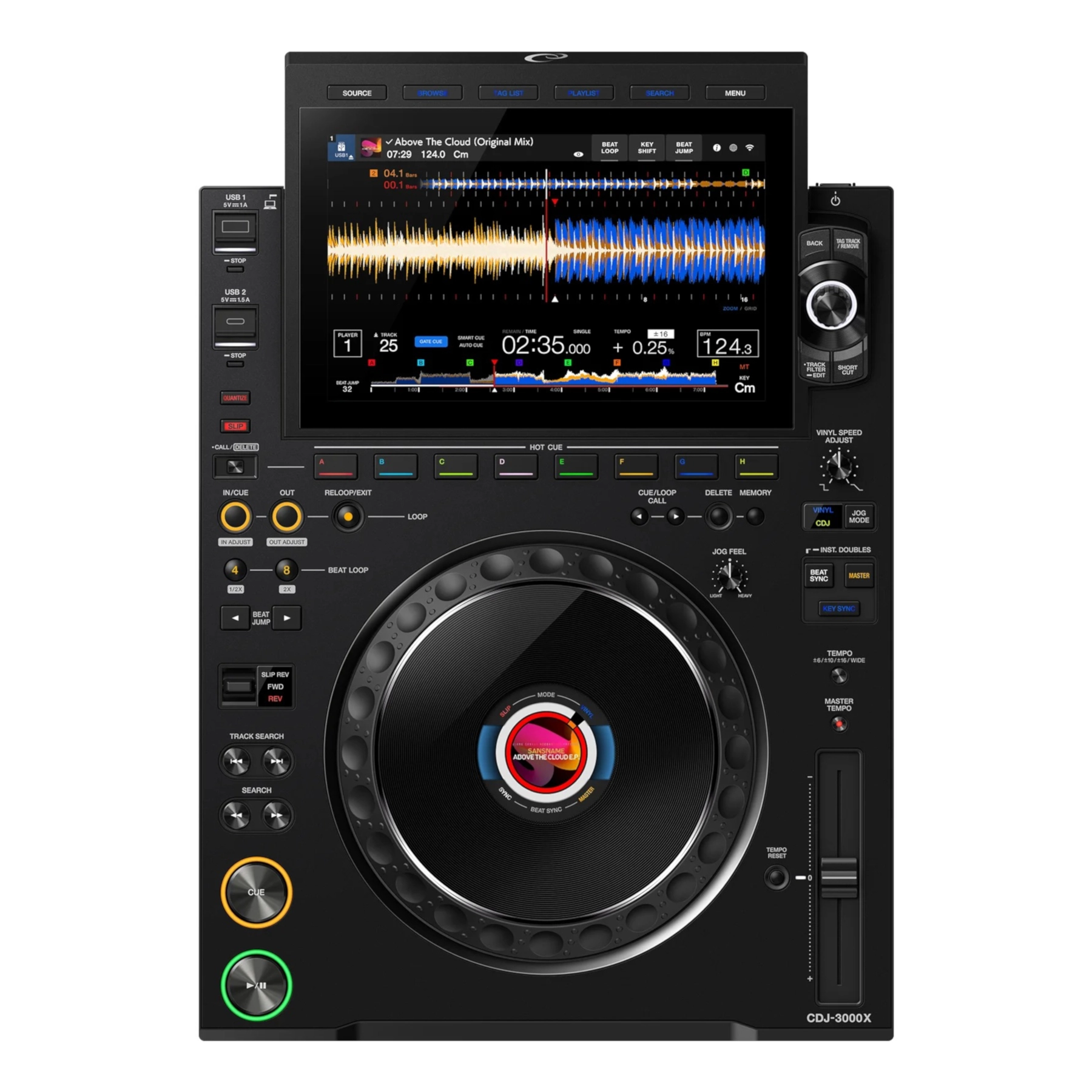 CDJ-3000X Reproductor Dj - Pantalla Táctil LCD HD 10.1" - WI-FI - USB-C - 32 BIT/96 kHz - AlphaTheta.