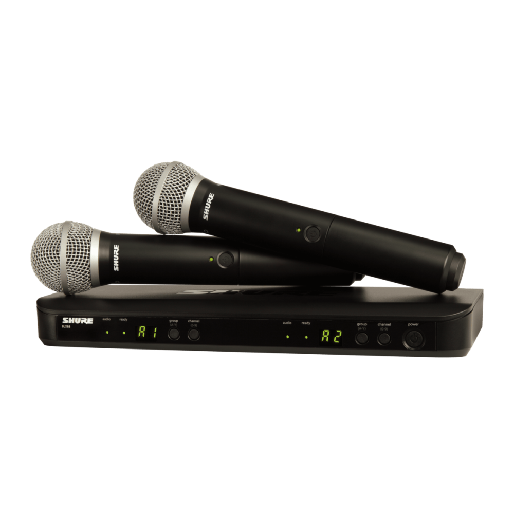 BLX288/PG58 Micrófono Inalámbrico doble Mano Shure