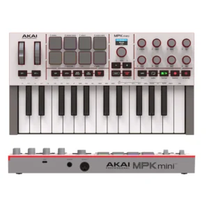 MPK MINI MK4 W Controlador MIDI 25 Mini Teclas - 8 Pads - 8 Potenciometros - Color Blanco - AKAI.