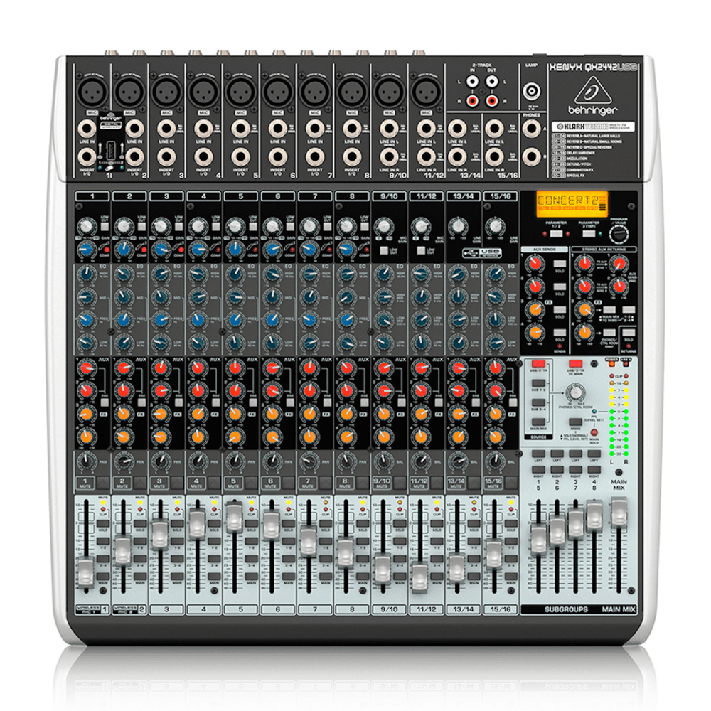 QX2442USB Mixer Análogo 10 Entradas Hibridas + FX+ USB Behringer - Imagen 2