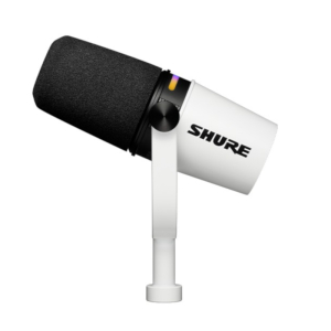 MV7+-W Micrófono Dinámico Unidireccional XLR / USB-C para Podcast color Blanco SHURE.