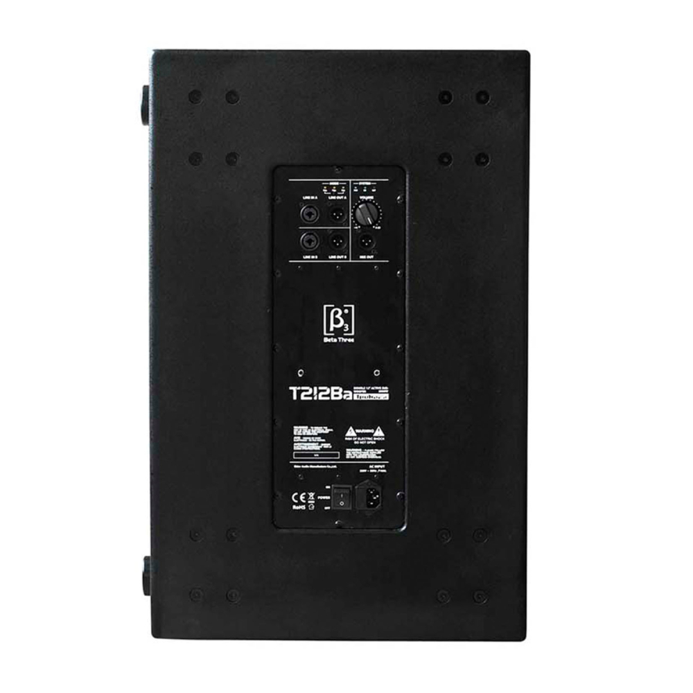 T212BA Bajo Activo Doble Parlante de 12" 2500W 135/141dB Beta Three B3 - Imagen 2