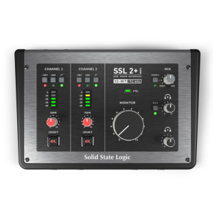 SSL 2+ MK2 Interfaz de audio USB-C 32 bits/192 KHz y Salida TRS SOLID STATE LOGIC.