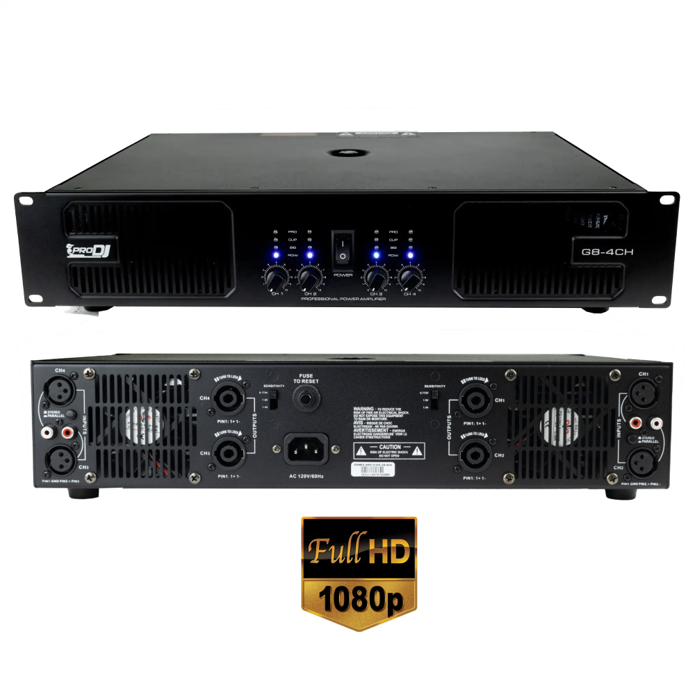 G8-4CH Boster 1150WX4 a 4 Ohm ProDj. - Imagen 2
