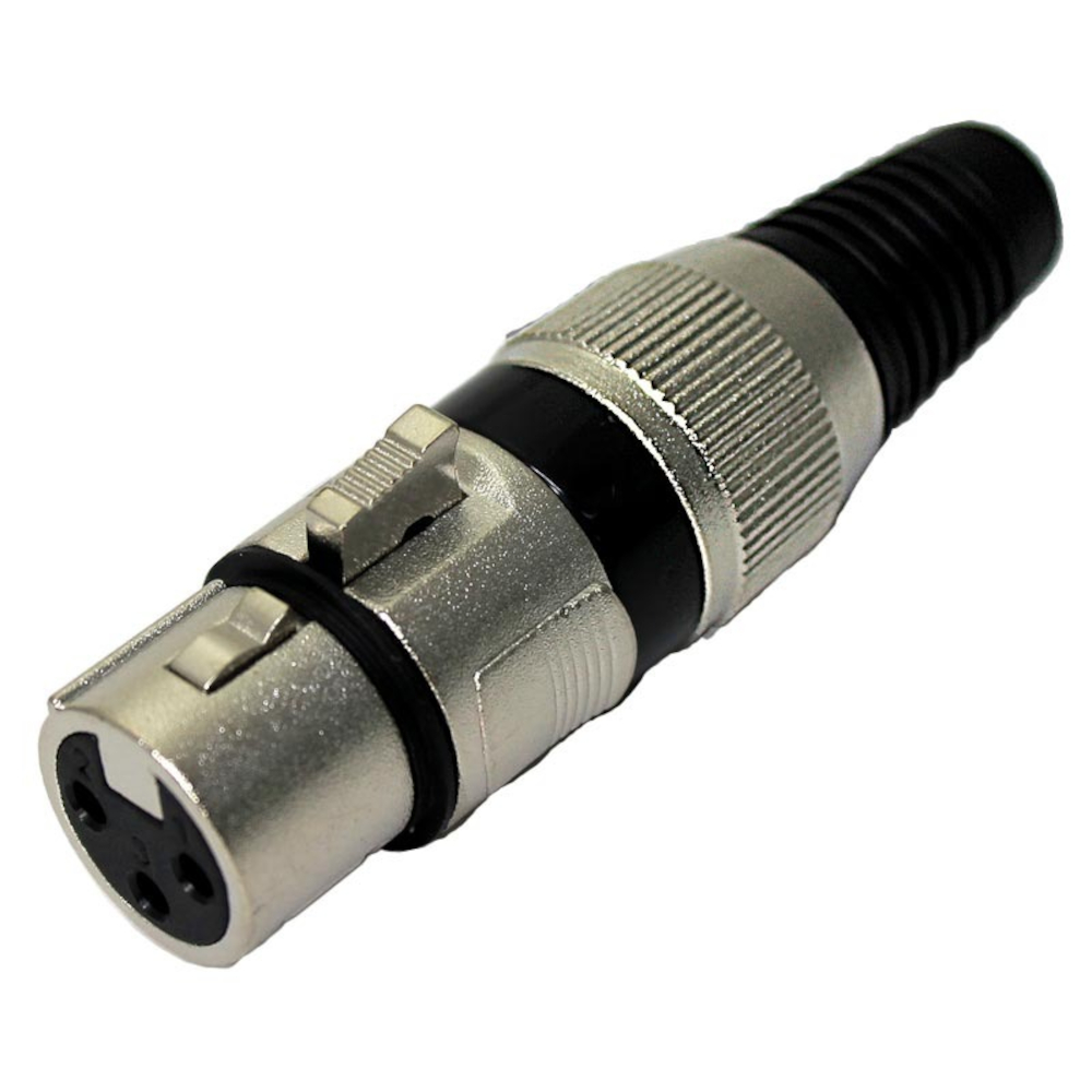 JA-156BK / HSC1001 Jack Canon XLR Metalico conm Protector 6mm American Sound.
