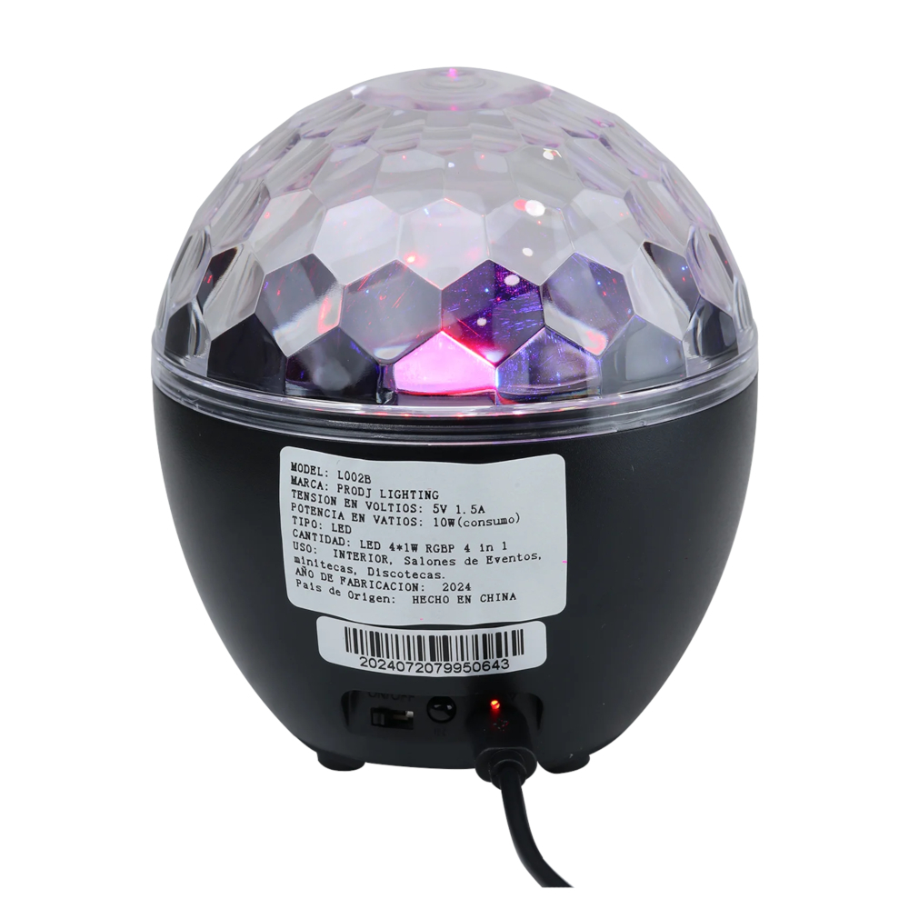 L002B Bola Led 4X1W con Sonido ProDj. - Imagen 2