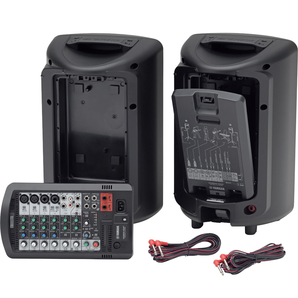 STAGEPAS Sistema De PA Portátil BT Con Dos Altavoces Pasivos 8" 400W Yamaha. - Imagen 2