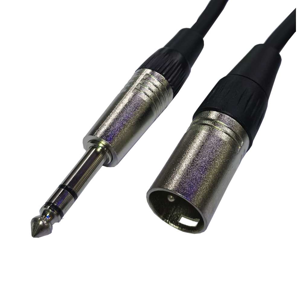 TRS-XLR/6M Cable de Audio Balanceado 1/4 TRS A XLR 6 Mts ProDj.