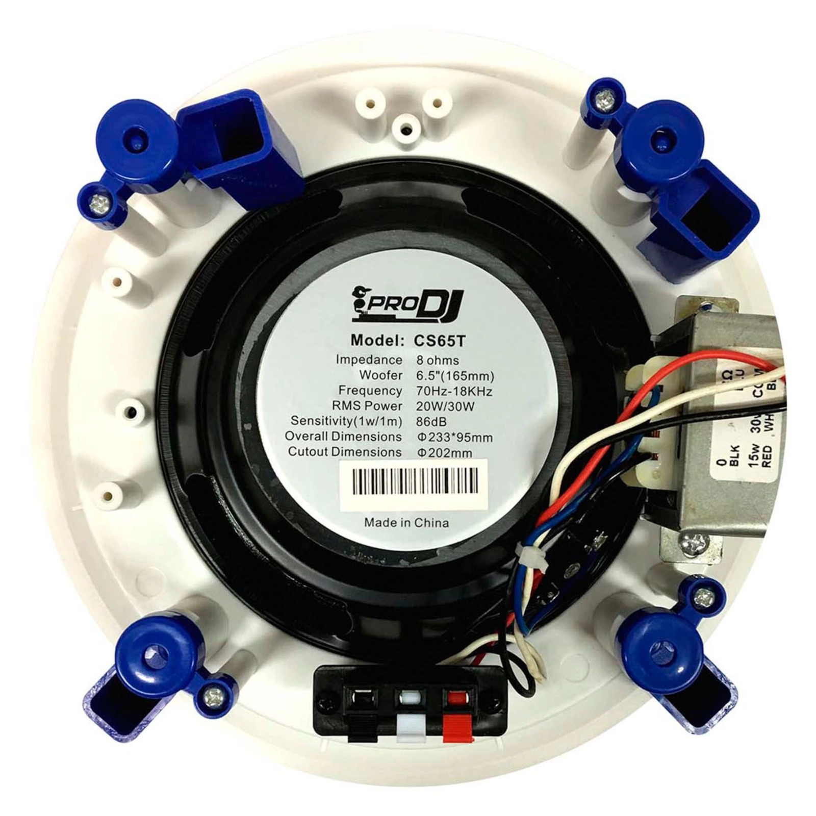 CS65T Parlante de Techo Coaxial 6.5" - (15/30W) - SPL 86dB - ProDj. - Imagen 2