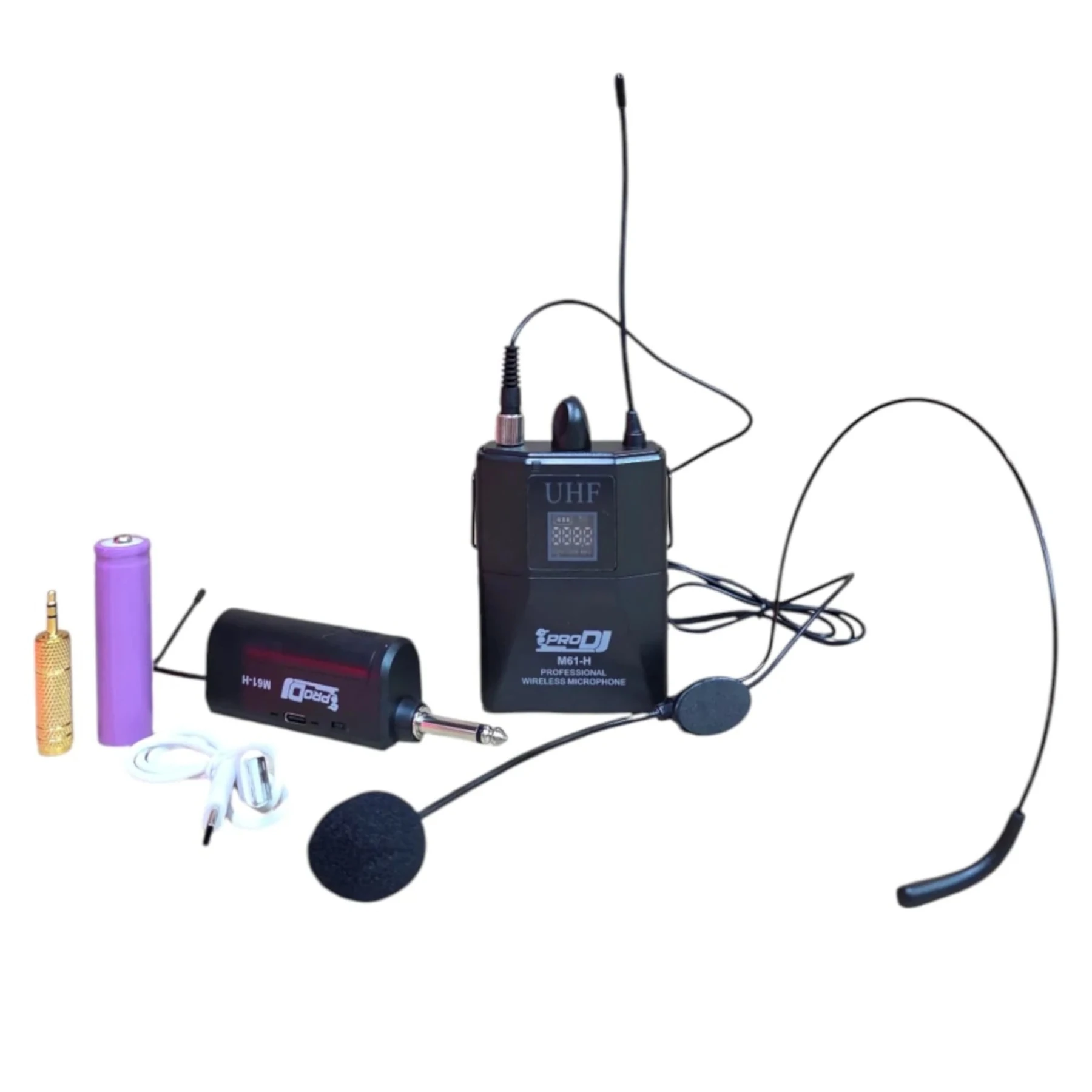 M61-H Micrófono Inalámbrico de Diadema - Recargable - ProDj. - Imagen 2