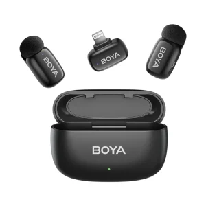 BOYA-MINI-15 Micrófono Inalámbrico (2 Transmisores + Receptor - 2,4GHz -100m - USB-C/LIGHTNING) - BOYA.