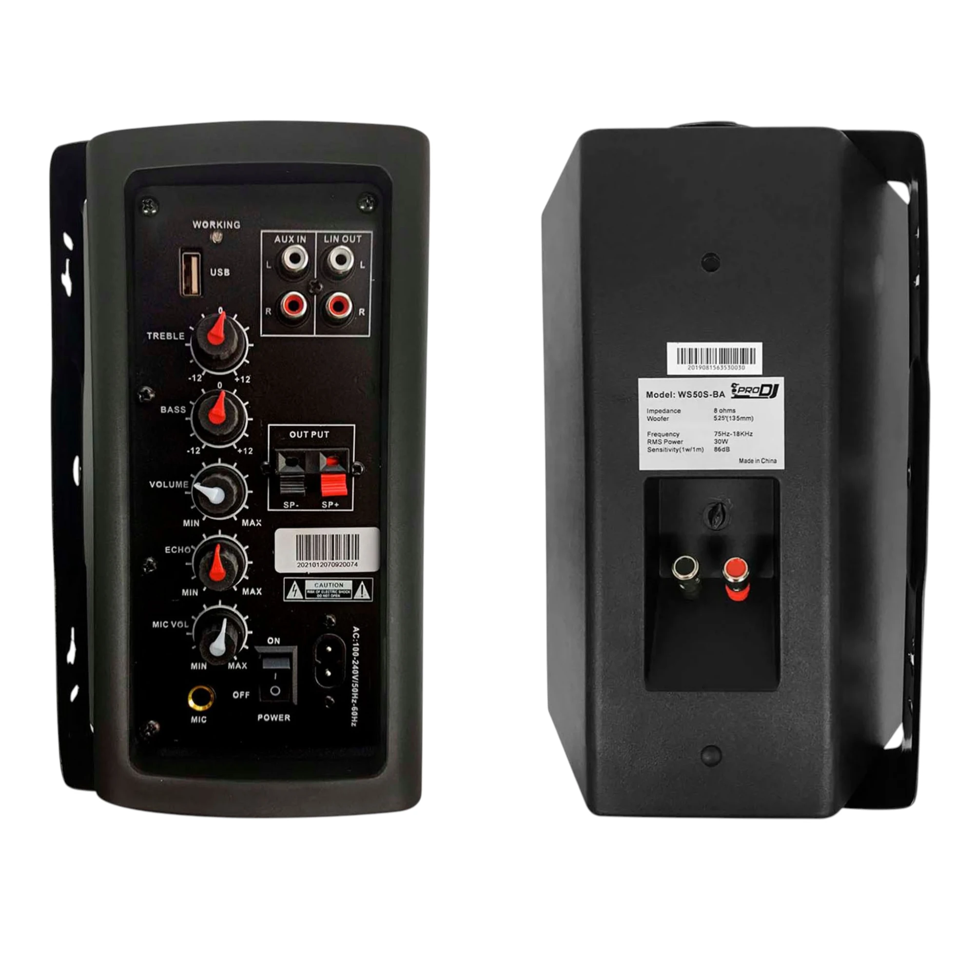 WS50S-BA J/Bafles Activo y Pasivo 5" 30W 86dB Sonido Ambiental ProDj. - Imagen 2