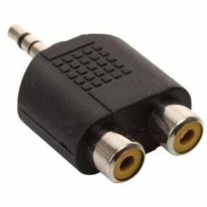 04-112 Convertidor de Plug Estereo 3.5MM A 2 Jack RCA Importado