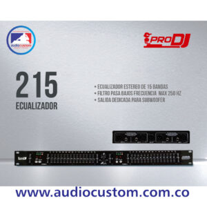 215 Ecualizador Grafico 15 Bandas Prodj