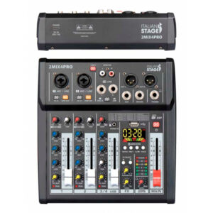 2MIX4PRO Mixer Análogo 2 (Mic/Line) + USB + BT ITALIAN STAGE por PROEL