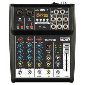 2MIX4XU Mixer 2 canales MIC - 1 ST - FX - USB - BT PROEL