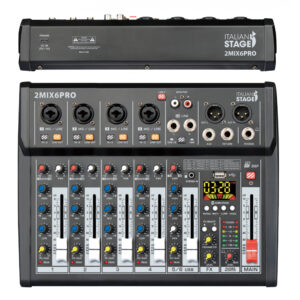 2MIX6PRO Mixer Análogo 4 (Mic/Line) + USB + BT ITALIAN STAGE por PROEL.