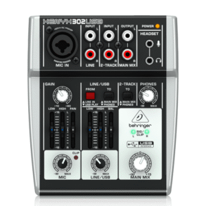 302USB Mixer Análogo 5 entradas con Preamplificador XENYX e Interfaz de Audio USB Behringer.