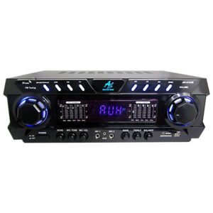 AK-612UB Amplificador Stereo (60+60W rms) 5 CH 1200W con Reproductor USB/SD-BT-FM American Sound.