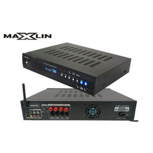 AV380 Amplificador Stereo 400W AM/FM, USB, SD, Bluetooth con Salida para Subwoofer Activo y Entrada Óptica Maxlin