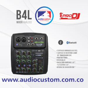 B4L Mixer Análogo con Bluetooth ProDj