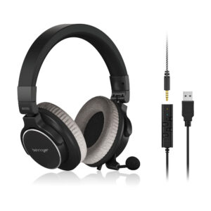 BH470U Audífonos para Estudio con Diadema y Micrófono + Cable USB Behringer.