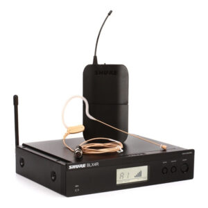 BLX14R/MX53 Sistema Inalámbrico de montaje en Rack, con micrófono de diadema MX53 Shure.