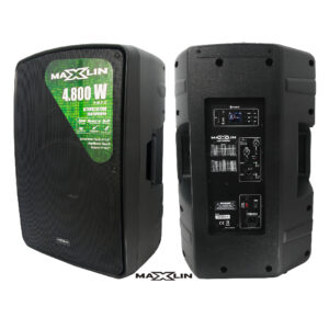 CABI15PMXPRO Cabina Activa 15" 4800W PMPO (600W RMS) USB -SD - Bluetooth 130dB MAXLIN.