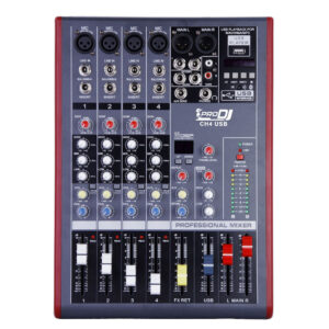 CH4USB Mixer Análogo 4 Mic/ Line - Bluetooth - ProDj.
