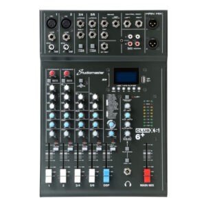 CLUB XS6+ Mixer Análogo 6 Entradas: 2 Mic / jack + 2 Estéreo STUDIOMASTER