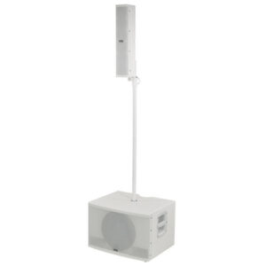 VERTUS CS1000W Array de columna 6 X 3" Neo + Subwoofer Amplificado 12" 800W + 200W RMS. SPL 125/129 dB. DSP Color Blanco FBT