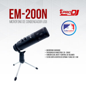 EM-200N Micrófono Condesador USB ProDJ
