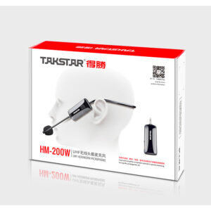 HM-200W Micrófono UHF Diadema Recargable para Streaming