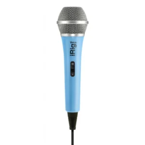 IRIG VOICE BLUE Micrófono Vocal de Mano compatible con iPhone, iPad, iPod touch y dispositivos Android - Viene con la aplicación EZ Voice - IK Multimedia.