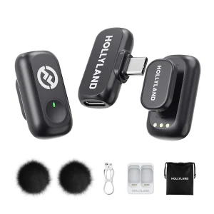 LARK A1 MINI DUO USB-C Juego de Micrófonos de Solapa - Cancelación de Ruido - Hollyland.