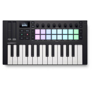 LAUNCHKEY MINI 25 MK4 Teclado Controlador MIDI Portátil Compacto de 25 Mini-Teclas con 16 Pads Sensibles a la Velocidad Novation.