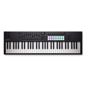 LAUNCHKEY 61 MK4 Teclado Controlador MIDI Portátil Compacto de 61 Teclas con 16 Pads Sensibles a la Velocidad Novation.