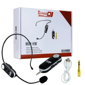 M61-HW Micrófono Inalámbrico Diadema UHF - 10 Canales - Recargable USB C- ProDj.