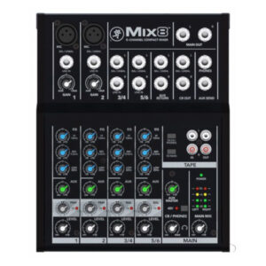MIX8 Mixer Análogo 2 Mic + 2 Canales Estéreo Mackie.
