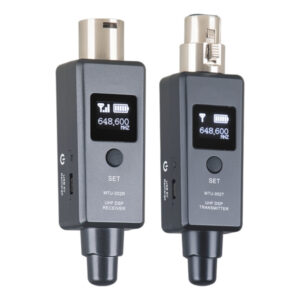 MTU-002 Transmisor Y Receptor XLR - XLR Digital UHF Multifrecuencia Recargable.