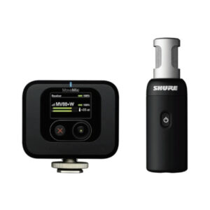 MV88+W-KIT MoveMic88+ Micrófono Inalámbrico Multipatrón con Conectividad Directa a Dispositivos Móviles con Receptor para Cámaras SHURE.